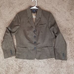 Chaps 100% wool button front Blazer